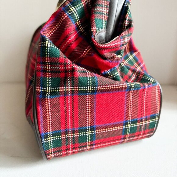Vintage 1960s Yoshida Porter Tokyo Red Plaid Doctor's Bag - Picture 3 of 13